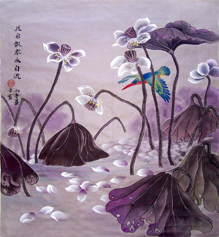花鸟画。花自飘零水自流  68x62  1006.jpg