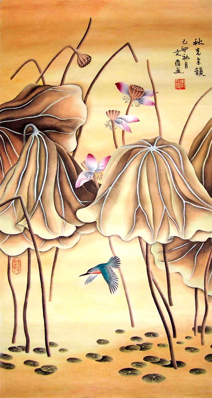 花鸟画。秋光余韵 90x48  1999.jpg